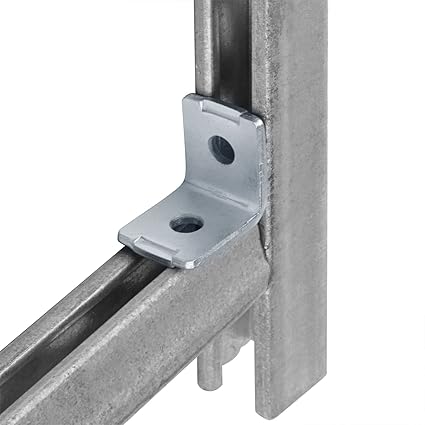 10 Pcs 2 Hole L 90 Degree Angle Bracket for 1-58" Strut Channel, No Twist Corner Bracket