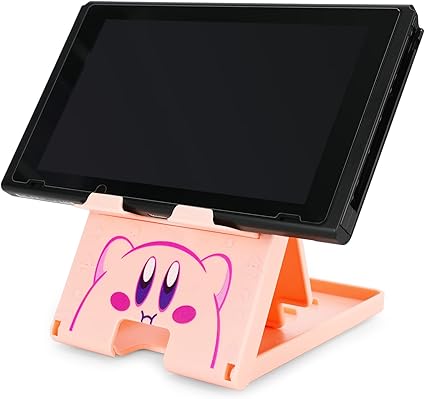 Tscope Cute Switch Stand for Nintendo, Pink Kawaii Anime Switch Lite Holder Bracket, Adjustable Foldable Portable Compact Play Stand for Switch OLED