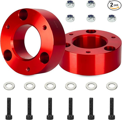 3" Red Front Leveling Lift Kits for 2007-2022 Chevy Silverado 1500GMC Sierra 1500, Front Strut Spacers Raise 3 Inch for Chevy Avalanche Suburban 1500 Tahoe Yukon XL 1500