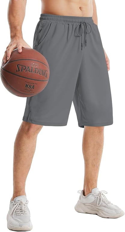 Aolesy Men's Basketball Shorts 7"/9" Athletic Gym Shorts with Zip Pockets Lightweigh Quick Dry Mesh Workout Shorts