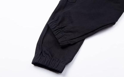 Mud Kingdom Boys Cargo Joggers Pant Elastic Waist with Hoop Pull On Outdoor Woven with Pockets