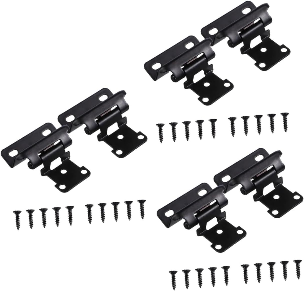 Mipcase 3sets Overlay Cabinet Hinges Soft Close Function Self-Closing Design for Kitchen Cabinets Easy to Install Semi-Concealed Hinges for Decor