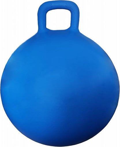AppleRound Hippity Hoppity Jumping Ball, Bouncy Ball with Handle, 20in/50cm Diameter for Age 7-10, Kangaroo Bouncer, Space Hopper with Handle for Children, Plain Color (Red)