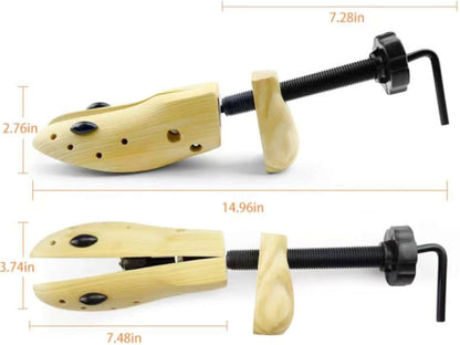 2 Way Shoe Stretchers for Men Women Large Size 9-14 Wide One Pair - Men Dress Shoes Stretcher 10 11 12 13 - XL Shoe Tree Stretcher for Men - Shoe Widener Stretcher for Women - Shoe Expanders Enlarger