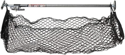 KEEPER Ratcheting Cargo Bar - Rubber, Black/Silver, Adjustable from 40"-70" - Comes with 60 x 24 Storage Net (5060), For Truck
