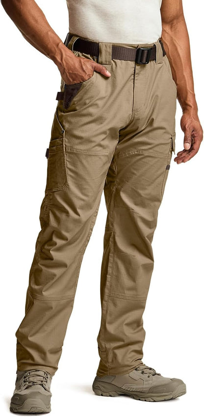 CQR Men's Flex Ripstop Tactical Cargo Work Pants