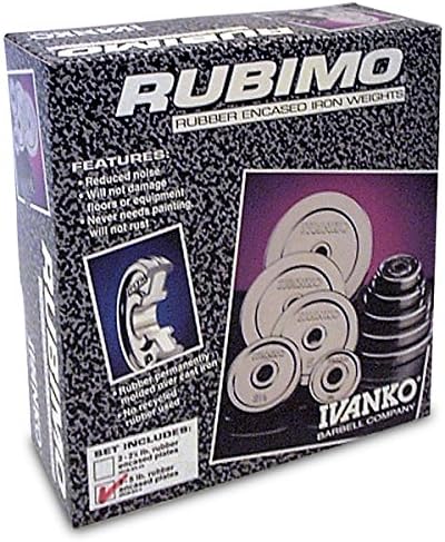 IVANKO Rubber 5 Lb. Plates (RUB-5 PAIR) for 1" and 1-1/16" bars