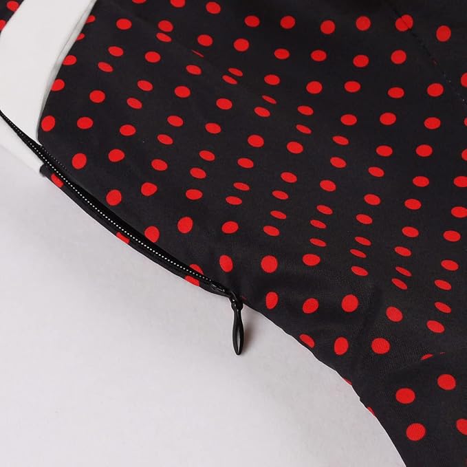 Women 50s 60s Vintage Sleeveless Cocktail Swing Dress 1950s Polka Dot Floral Audrey Rockabilly Prom Party Dress with Belt