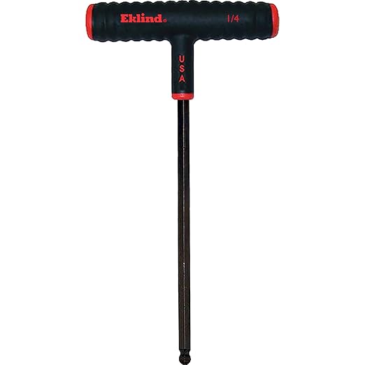 Eklind Tool 61816 14 Inch Power-T T-Handle Ball-Hex T-Key allen wrench, BlackRed