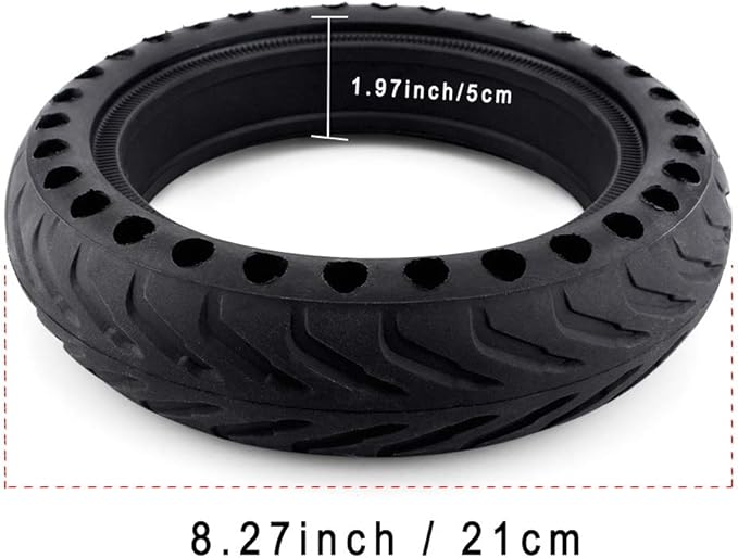 Solid Tires 8.5 Inches Electric Scooter Wheels Replacement Tire 8-12'' Front or Rear Honeycomb Tires for Xiaomi Mijia M365, Gotrax GXL V2 and More (1)