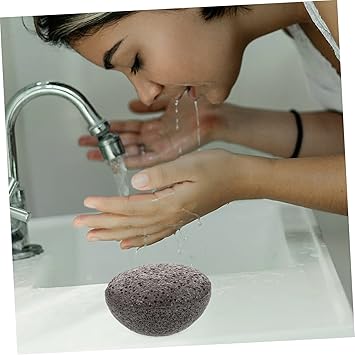 Face Sponge Pad Women's Facial Cleaning Sponge Makeup Remover Exfoliating Black Reusable Large Size