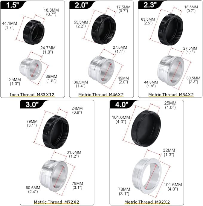 PTNHZ OD 2"50.8mm Aluminum Alloy Weld Billet On Filler Neck Cap Oil Fuel Water Tank Black