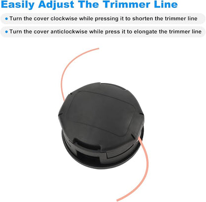 RO6G SRM-225 String Trimmer Head for Echo Weed Eater Head SRM225 SRM230 SRM210, Echo 400 Speed Feed Trimmer Head, Echo Weed Eater Parts - 2 Pack