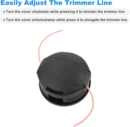 RO6G SRM-225 String Trimmer Head for Echo Weed Eater Head SRM225 SRM230 SRM210, Echo 400 Speed Feed Trimmer Head, Echo Weed Eater Parts - 2 Pack