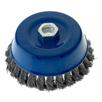 189080 - 5" x 58"-11 Knot Cup Brush, .020 Carbon Steel Wire