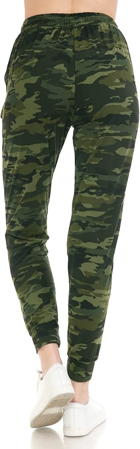 Medium Size Leggings Depot Women's Jogger Track Cuff Sweatpants with Pockets for Yoga, Workout.