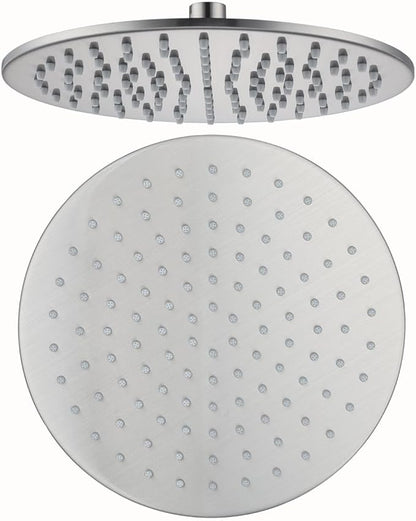 RANDOM Rain Shower Head Brushed Nickel Rainfall Shower Head High Pressure Shower Head Rainfall Stainless Steel Shower Head 10 Inch Round Waterfall Showerhead,Full Body Coverage.72088BN-10