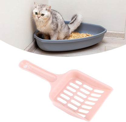 CAT POOP SIFTER, HOLDER DESIGN COMPACT CAT LITTER SCOOP HANDGABLE LONG WALL (Pink)