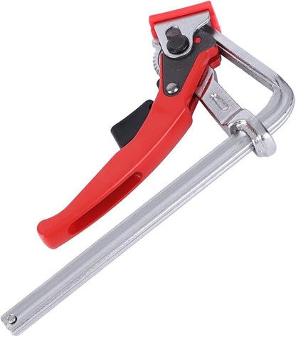 Rail Clamp, All Steel Ratcheting Table Clamp Quick Screw Rail Clamp 540 lb Clamping Force Aluminium Alloy for Woodworking, Bar Clamps
