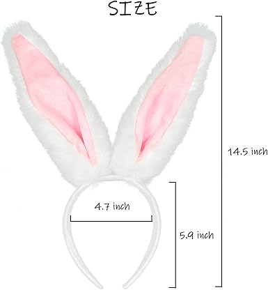 Bunny Ears Headbands Easter Furry Rabbit Ear Headband Halloween Party Prom Cosplay Bunny Costume Accessories Headwear