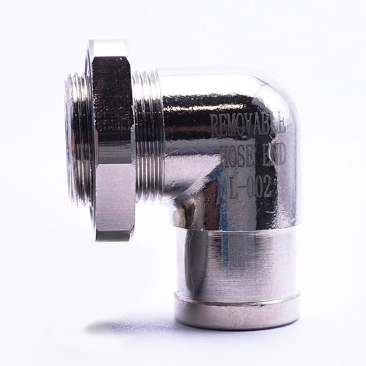 EZ-205 (1 18"-12UNF) EZ Oil Drain Valve with L Shape Removable Hose End (L-002) Combo