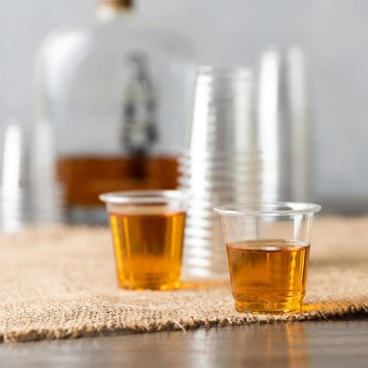 Blue Sky 2 Oz Clear PET Cups - 40 Count, Durable Plastic Shot Cups for Parties and Events