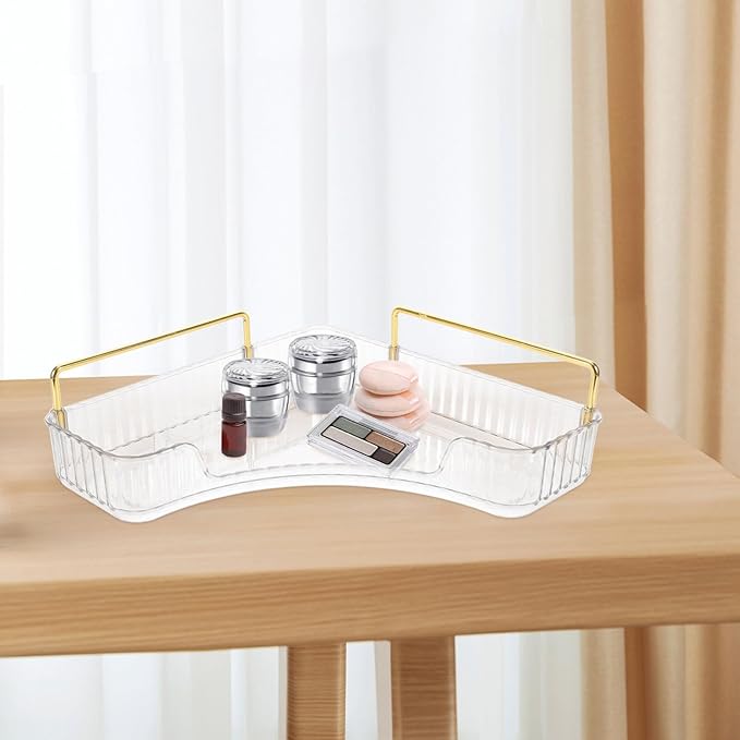 Alipis Bathroom Standing Shelf Vanity Makeup Organizer Counter Organizer Safe Metal Pet