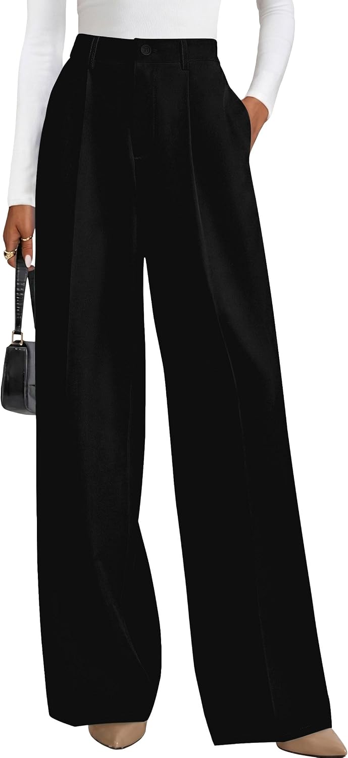 Wide Leg Pants for Women Trendy 2026 Fall High Waisted Business Casual Outfits Work Pant Trousers