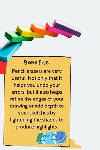 Color Erasers  Bright  Fun (Pink)