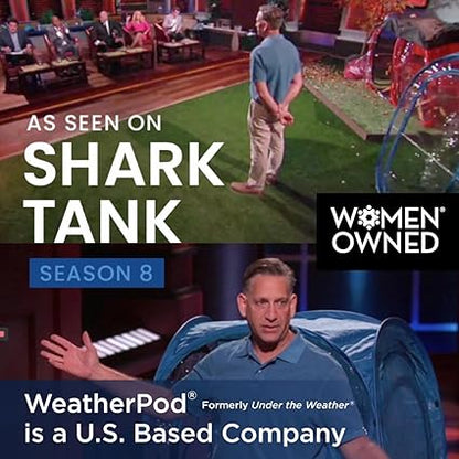 WeatherPod The Original Shark Tank MyPodTM 1-2 Person Pop-Up Pod - Stay Warm, Dry, and Out of The Sun - Weather Pod for Sports, Rain, or Wind (Black, 40" L x 40" W x 59" H)
