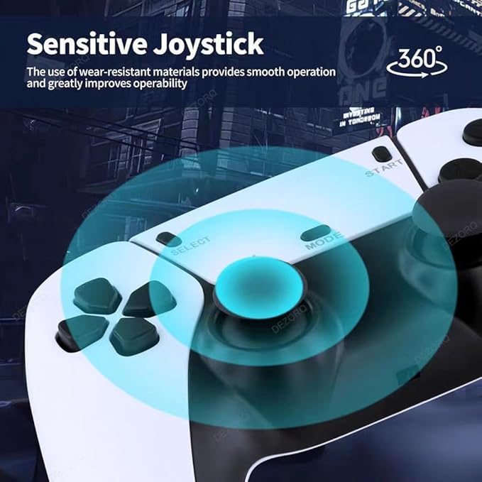 2 Pcs Wireless Retro Game Console, Gaming Stick 4k HDMI Output Built-in 40,000 Games 23 Emulators, 2.4GHz Wireless Controllers, Plug  Play Video Games with 128G TF Card for TV