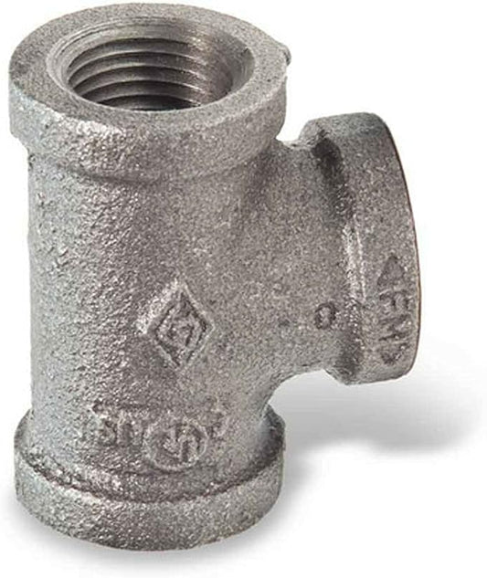 1/2" BLACK MALLEABLE IRON TEE 3-way fitting pipe npt HQ