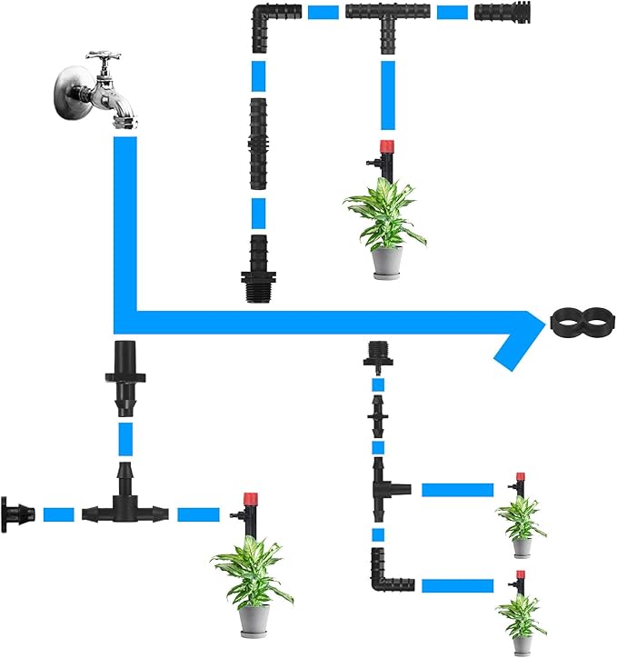 1/4 Flat Tee Pipe Connector