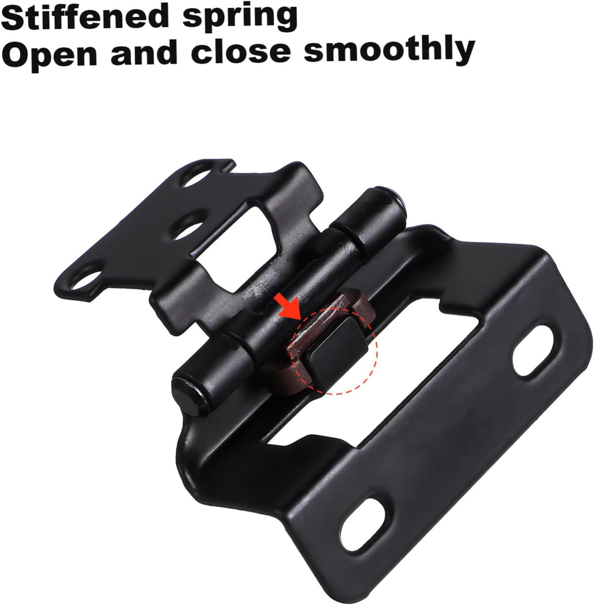Mipcase 4sets Overlay Soft Close Cabinet Hinges Semi-Concealed Door Hinges for Easy Installation Cold-Rolled for Kitchen and Furniture Applications