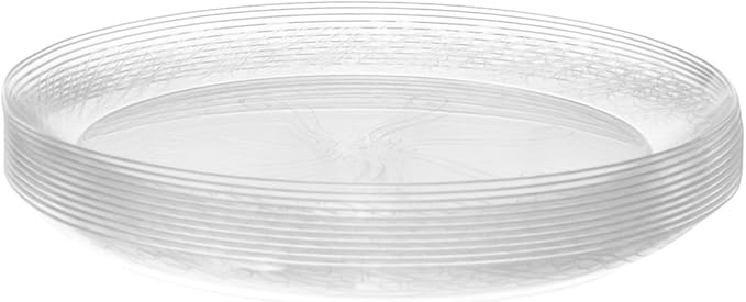 Embellish [20 Count] 6 Inch Dessert Plates Crystal Clear Disposable Heavy Duty Plastic, Ideal For Wedding, Catering, Parties, Buffets, Events, Or Everyday Use, 1 Pack