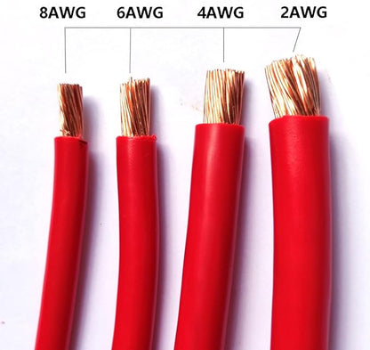 Battery Cables Set 8AWG 12 Inch Power cord Battery inverter jumper cables 12in with 38" Lugs Terminals (1 Positive  1 Negtive) for Car Marine Solar ATV Lawn Mower RV Motorcycle