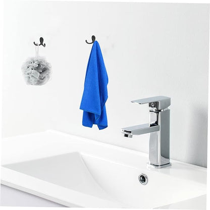 ABOOFAN 10-Piece Double Prong Coat Hook Set Wall-Mounted Towel and Mug Rack Sturdy Metal Hook for Hanging Coats Bags Hats and Towels for Home and Office