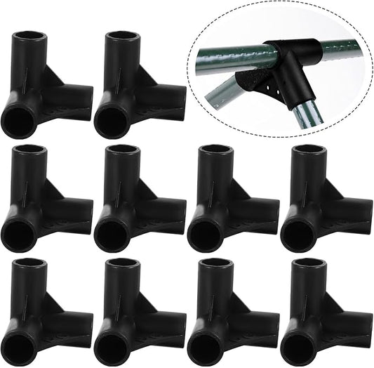 3 Way 20mm Elbow: PVC Fitting Build Elbow Corner Connector for Greenhouse Frame Grape Trellis Sunscreen Shed Gardening,10 pcs