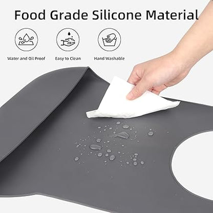 Adult Bibs for Men  Women,Adjustable Silicone Adult Bib,Washable Waterproof Bib for Elderly with Crumb Catcher
