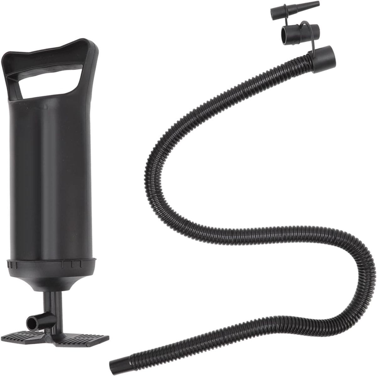 Hand Pulled Air Pump Manual Inflator Portable Fast Inflation Pump for Rubber Boats Air Mattresses Pool Rafts Durable ABS Plastic Construction with Hose and Nozzles (Small 750CC)