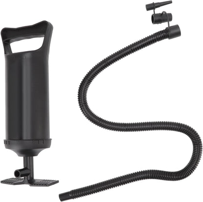 Hand Pulled Air Pump Manual Inflator Portable Fast Inflation Pump for Rubber Boats Air Mattresses Pool Rafts Durable ABS Plastic Construction with Hose and Nozzles (Small 750CC)