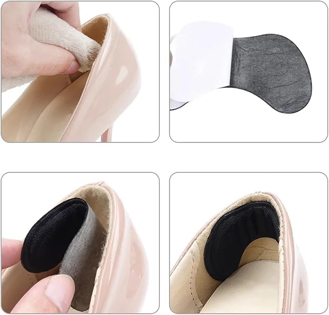 2pcs 4D Heel Pads Insoles Patch Shoe Cushion Pain Relief Feet Care Heel Adhesive Back Sticker Shoes Insert (Color : B-Beige)