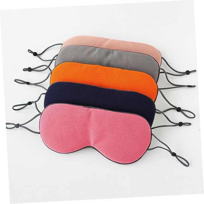 Sleep Eye Mask Breathable Ice Silk HotPerfect for Travel Home Hotel Adjustable Strap (Root Light Grey)
