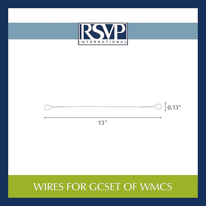RSVP International Cheese Slicer Cut Cheese, Meats  Other Appetizers, 6x13", Replacement Wires for Green and White Marble