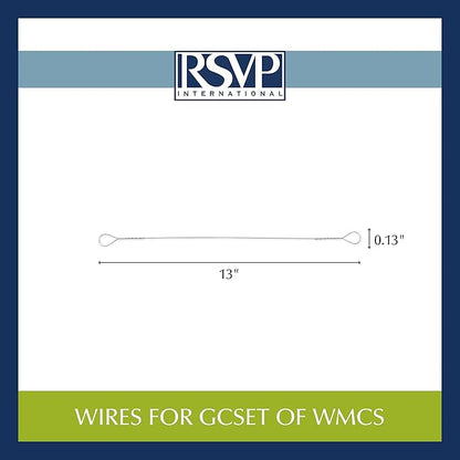 RSVP International Cheese Slicer Cut Cheese, Meats  Other Appetizers, 6x13", Replacement Wires for Green and White Marble