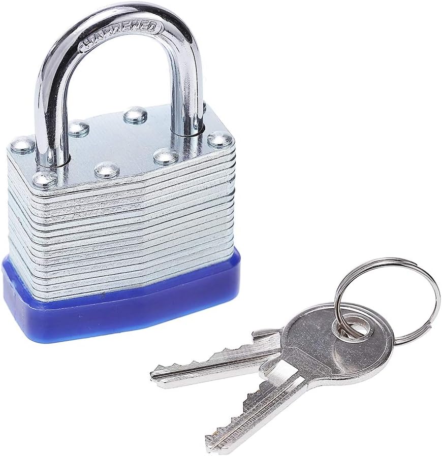 Laminated Steel Keyed-Alike Padlocks, 1-9/16 in, 2 Pack
