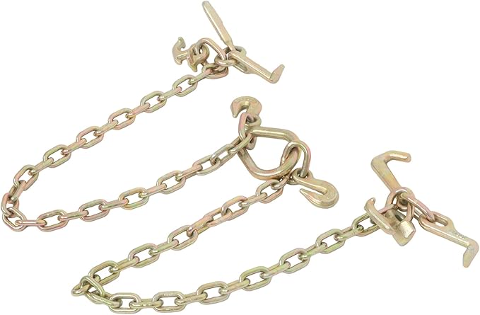 GXYWADY 5400 LBS 70 Chain Tow Chain Grade V-Bridle with RJT Cluster Hooks 516 Short Pitch Chain Replacement for Tow Truck Winch Cable Pull Wrecker