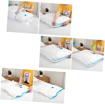 Amosfun Vacuum Seal Bags 100x70cm Blanket Vacuum Storage Bags Save Space for Home