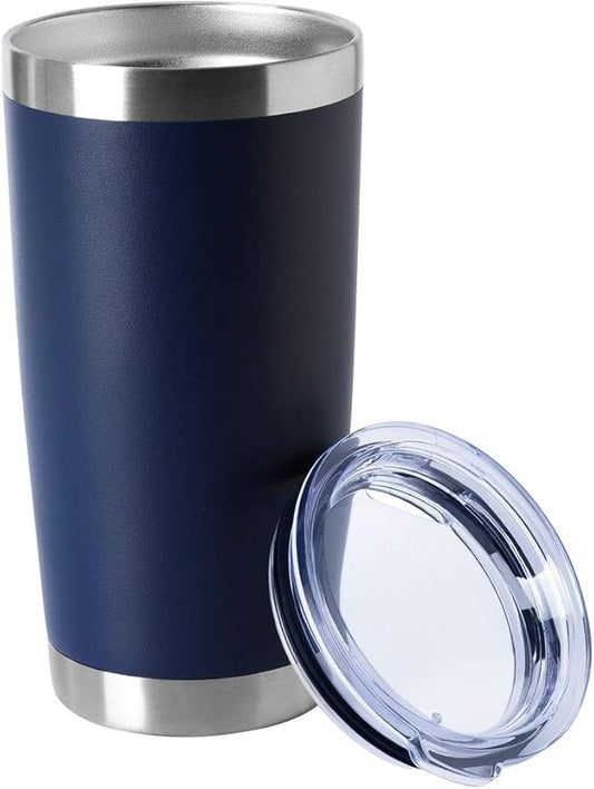 HASLE OUTFITTERS 20oz Tumblers Bulk Stainless Steel Cup with Lid Double Wall Vacuum Insulated Coffee Mug for Cold  Hot Drinks 1 Pack, Navy