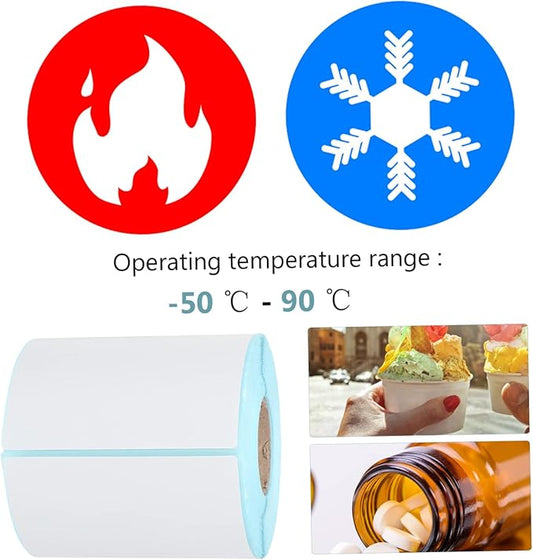 Sticker Thermal Labels 300mm x 100mm Direct Thermal Labels Adhesive and Waterproof for Printer Use Random